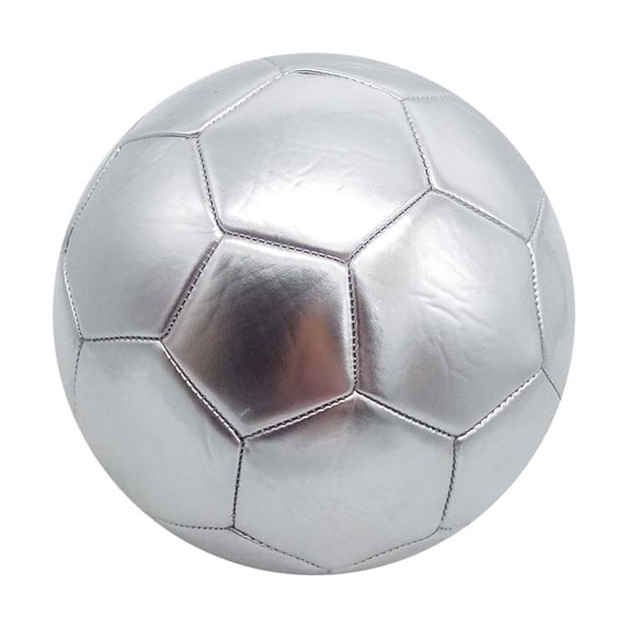 No. 5 (the official 11-player match ball) is a high-end machine-sewn football with a solid color design in gold and silver.,Silver