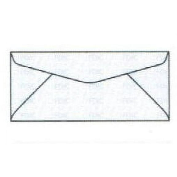 No. 6-3/4 Regular White Envelopes with Blue FDIC Multi-Logos Inside Security Tint, 3-5/8" x 6-1/2", Vellum Finish (SFI Certified) - Box of 500 Envelopes