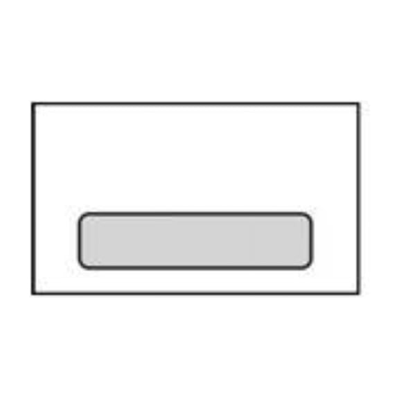 No. 6-3/4 White A Window Envelopes, 3-5/8" x 6-1/2", Western Sulphite 20-lb White Wove with Vellum Finish, SFI Certified - Box of 500 Envelopes