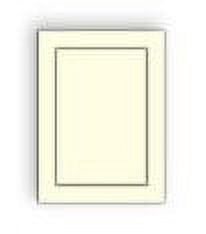 No. 6 Baronial Embossed Panel Card, Crème, 4-3/4" x 6-1/2", Colored Sulphite 140 lb, Acid Free, Vellum Finish, Raised Panel (FSC® Certified) - Box of 250 Cards