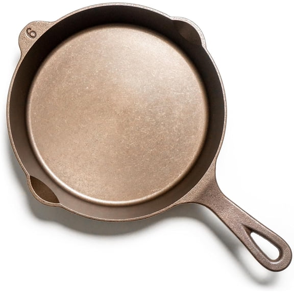 No. 6 Cast Iron Skillet - 8 3/4 inch diameter Pre-seasoned Frying Pan, Made in USA