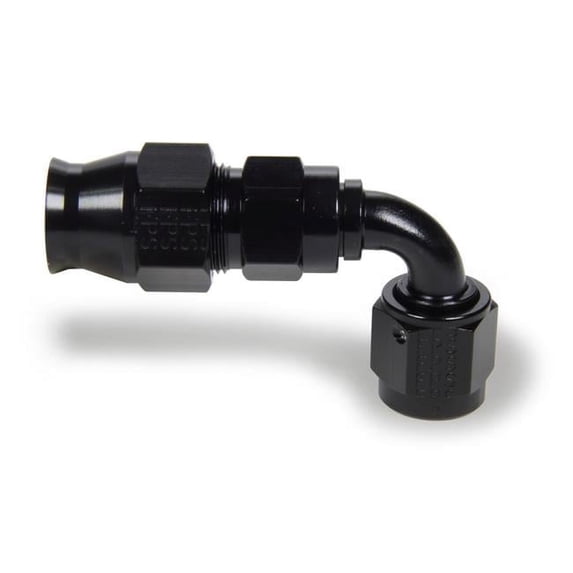 No.6 Race Rite 90 deg Hose End Fitting, Black