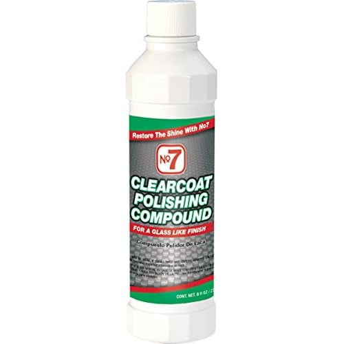 No.7 Clearcoat Polishing Compound - 8 Fl Oz - for a Glass Like Finish -  Removes Light Oxidation and Cleans Stains and Grime