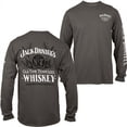 thumbnail image 1 of No. 7 Whiskey Front & Back Print Long Sleeve Shirt, Grey - Large, 1 of 1