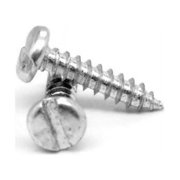 No.8-18 x 0.63 Slotted Pan Head Type B Sheet Metal Screw, Low Carbon Steel - Zinc Plated - 9000 Piece