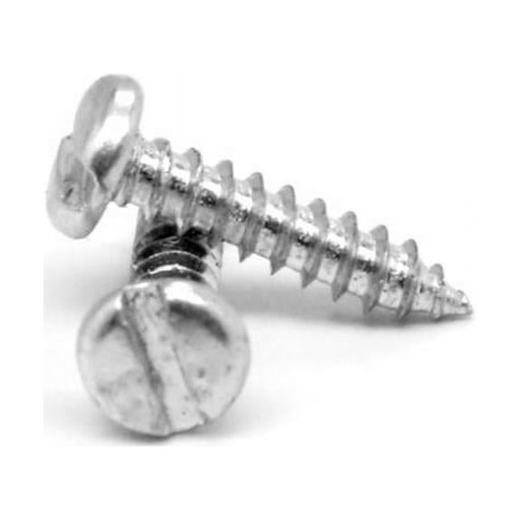 No.8-18 x 0.75 Slotted Pan Head Type B Sheet Metal Screw, Low Carbon Steel - Zinc Plated - 8000 Piece