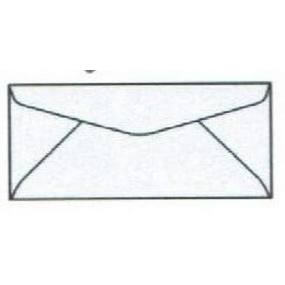 No. 8-5/8 Regular White Envelopes with Wesco® Blue Inside Security Tint, 3-5/8" x 8-5/8", White Sulphite 24-lb (SFI Certified) with Vellum Finish - Box of 500 Envelopes