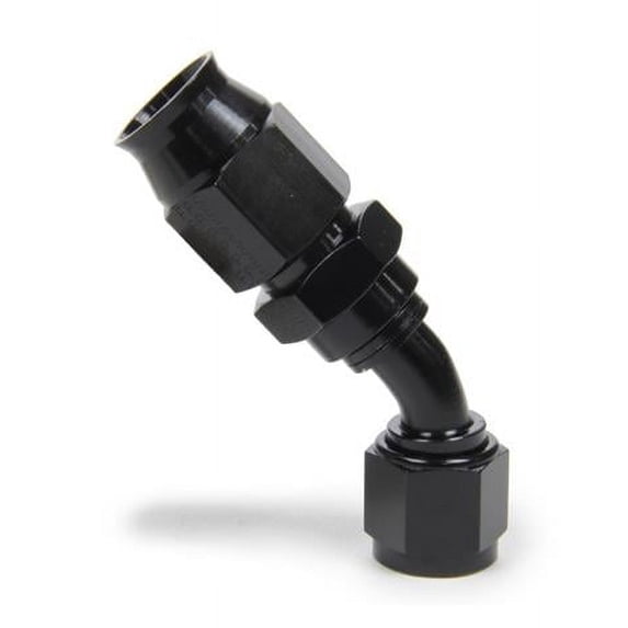 No.8 Race Rite 45 deg Hose End Fitting, Black