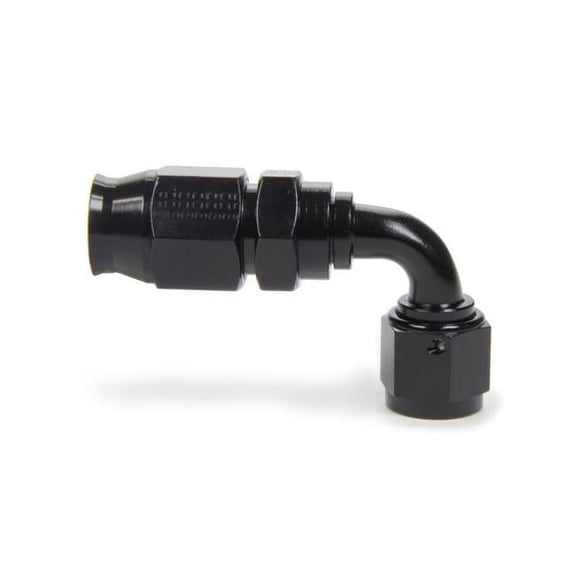 No.8 Race Rite 90 deg Hose End Fitting, Black
