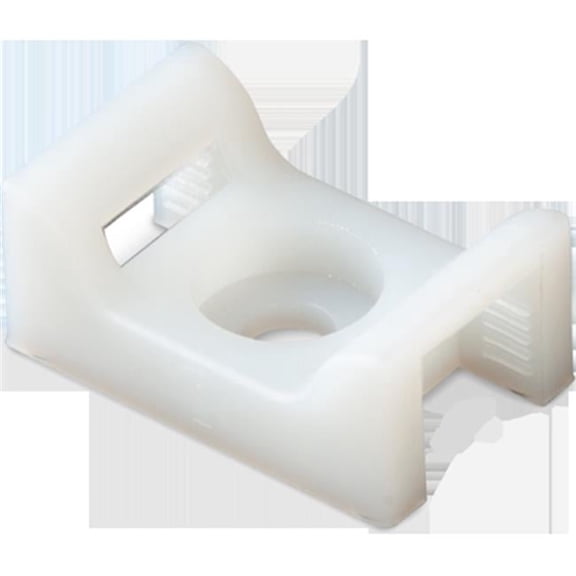 No.8 Screw Cable Tie Mount, Natural - Pack of 25