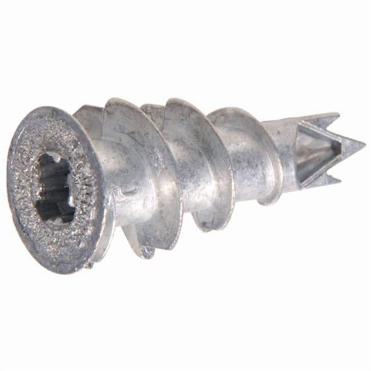 No.8 Zinc Steel Ribbed Head Drywall Wallboard Anchors Screw, 1.5 in. - 100 Count