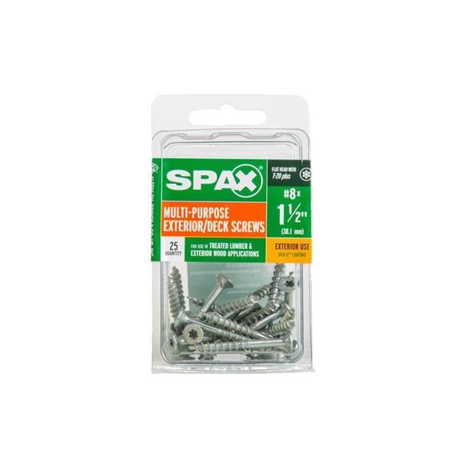 No. 8 x 1.5 in. Star Flat Head Deck Screws, Gray - Pack of 25