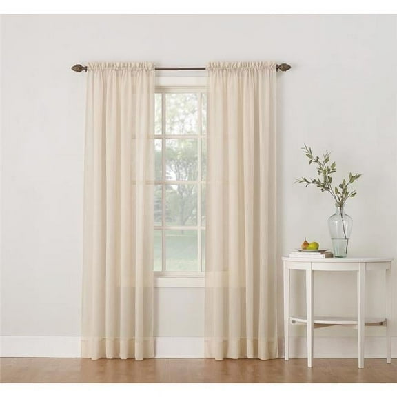 No918 Reno Beige Curtain 102 in. W X 84 in. L