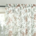 thumbnail image 1 of No. 918 Alethea Floral Print Crushed Voile Sheer Rod Pocket Curtain Panel, 51"W X 84"L, White, 1 of 6
