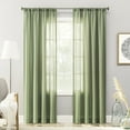 thumbnail image 1 of No. 918 Daniela 1-Piece Linen Blend Semi-Sheer Rod Pocket Curtain Panel, 54"x84", Sage Green, 1 of 8