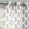 thumbnail image 1 of No. 918 Avie Global Medallion Semi-Sheer Grommet Curtain Panel, 40"x84", Apricot Orange, 1 of 7