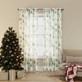 thumbnail image 1 of No. 918 Balsam 1-Piece Christmas Tree Sheer Rod Pocket Curtain Panel, 37"x84", Pine Green, 1 of 7