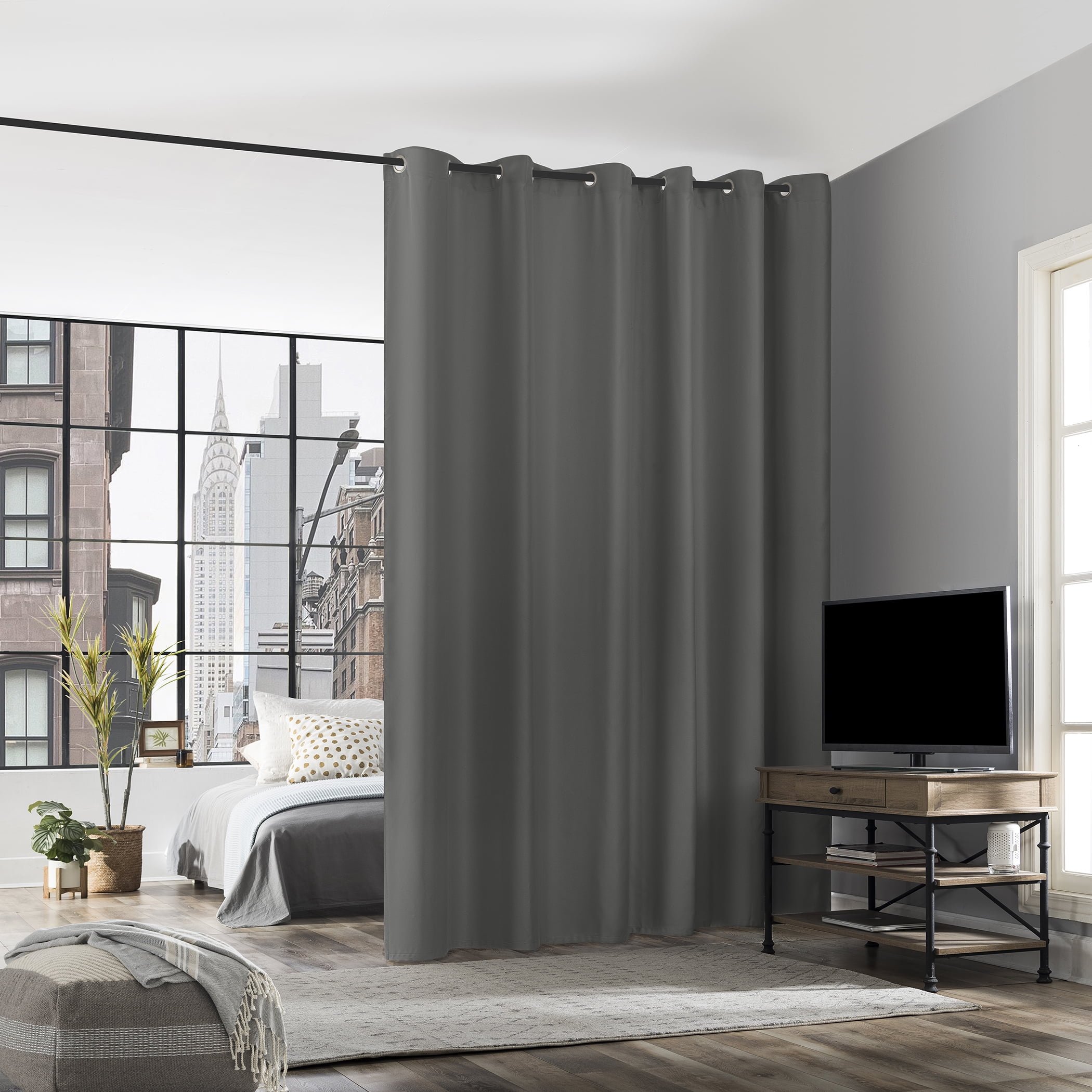 No. 918 Billie Noise Reducing Grommet Room Divider Curtain Panel 10x8ft