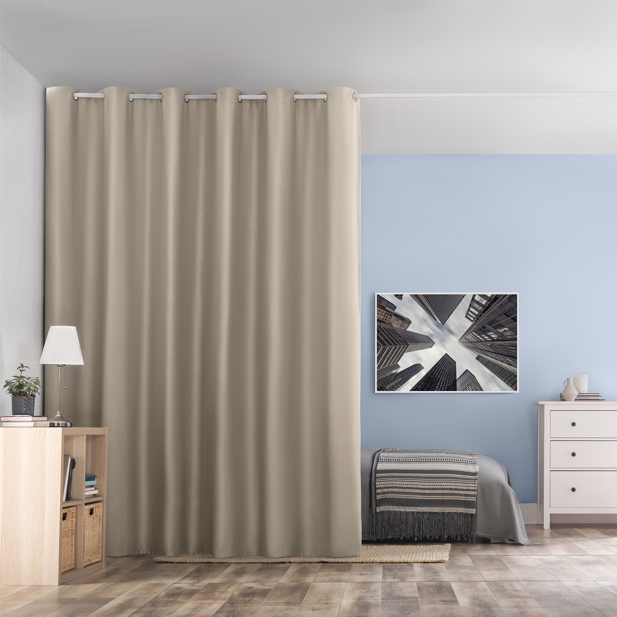 No. 918 Billie Noise Reducing Grommet Room Divider Curtain Panel 8x7ft