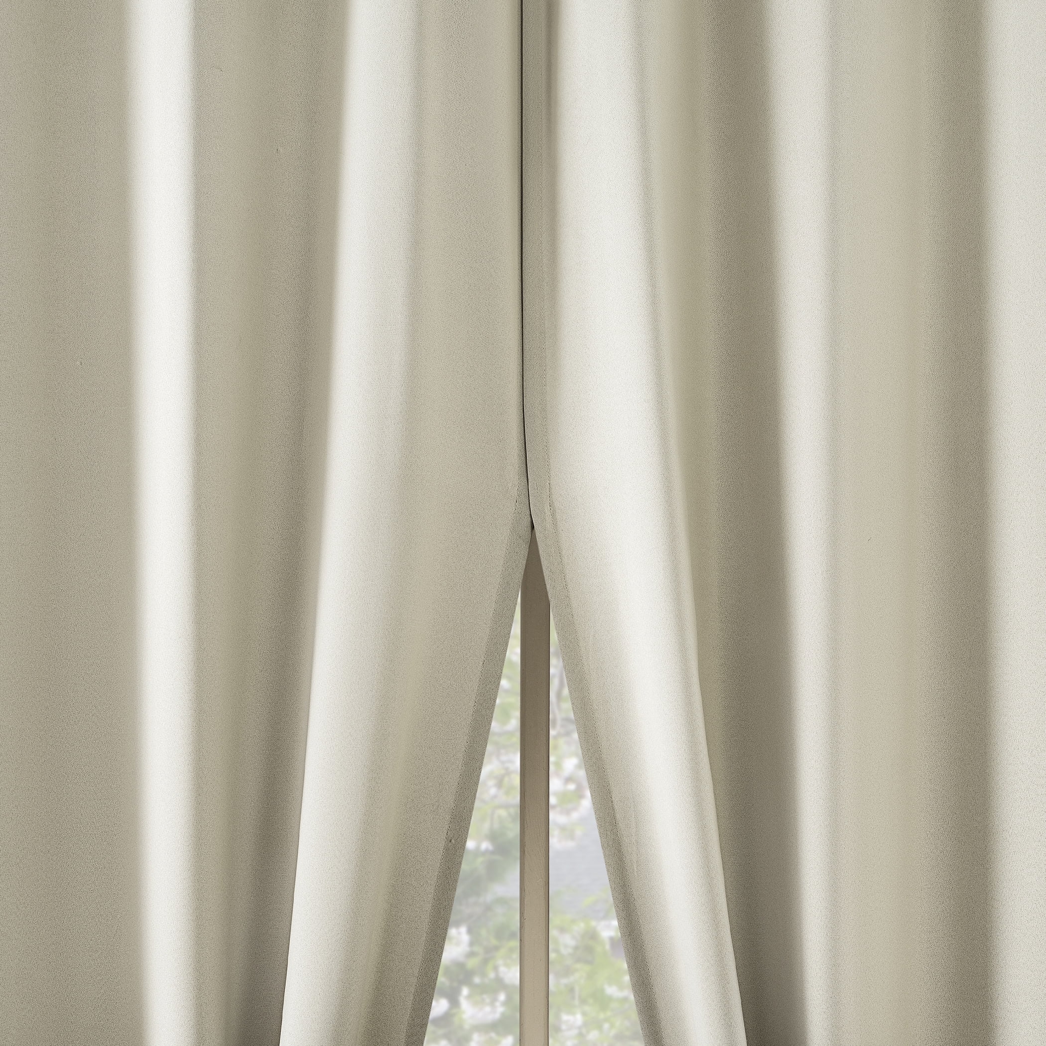 Cream Room Darkening Grommet Curtain Panel Pair 54"x63"