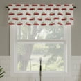 thumbnail image 1 of No. 918 Christmas Pickup Truck 1-Piece Semi-Sheer Rod Pocket Kitchen Curtains, 54"x14", Holiday Red, 1 of 4