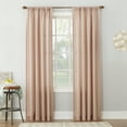 thumbnail image 1 of No. 918 Daniela 1-Piece Linen Blend Semi-Sheer Rod Pocket Curtain Panel, 54"x95", Blush, 1 of 7
