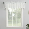 thumbnail image 1 of No. 918 Delia Embroidered Floral Sheer Rod Pocket Curtain Valance, 50"x17", Ivory, 1 of 5