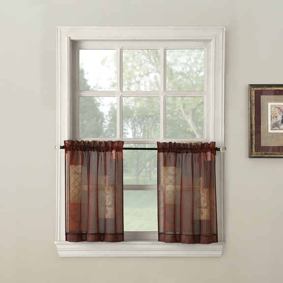 No. 918 Eden Rod Pocket Window Tier Pair
