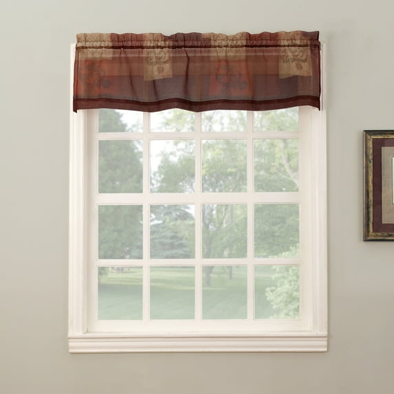 No. 918 Eden Rod Pocket Window Valance, 56"x14", Multicolor