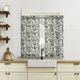 thumbnail image 1 of No. 918 Elara 2-Pack Tonal Botanical Semi-Sheer Rod Pocket Kitchen Curtains, 54"W X 36"L, 1 of 8