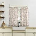 thumbnail image 1 of No. 918 Elara 2-Pack Tonal Botanical Semi-Sheer Rod Pocket Kitchen Curtains, 54"W X 36"L, 1 of 8