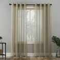 thumbnail image 1 of No. 918 Emily Voile Sheer Grommet Curtain Panel, 59"x95", Oatmeal, 1 of 7