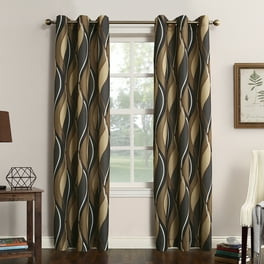 No. 918 Fantasia Ogee Print Semi-Sheer Grommet Curtain Panel