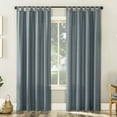 thumbnail image 1 of No. 918 Farrell Heathered Texture Semi-Sheer Tab Top Curtain Panel, 40"x95", Storm Blue, 1 of 8