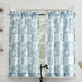 thumbnail image 1 of No. 918 Greco 2-Pack Mosaic Semi-Sheer Rod Pocket Kitchen Curtains, 54"W X 36"L, 1 of 8