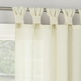 thumbnail image 1 of No. 918 Hathaway Twist Tab Semi-Sheer Tab Top Curtain Panel, 40"x96", Ivory, 1 of 8