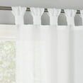 thumbnail image 1 of No. 918 Hathaway Twist Tab Semi-Sheer Tab Top Curtain Panel, 40"x96", White, 1 of 8