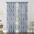thumbnail image 1 of No. 918 Hilary Watercolor Floral Linen Blend Semi-Sheer Rod Pocket Curtain Panel 54" x 84", Blue, 1 of 6