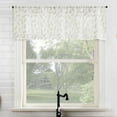 thumbnail image 1 of No. 918 Hawthorne Floral Leaf Sheer Rod Pocket Kitchen Curtains, 52"W X 14"L, 1 of 5