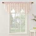 thumbnail image 1 of No. 918 Jillian Crushed Voile Ascot Beaded Sheer Rod Pocket Curtain Valance, 51"x24", Blush, 1 of 5