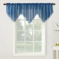 thumbnail image 1 of No. 918 Jillian Crushed Voile Ascot Beaded Sheer Valance, 51"x24", Blue, 1 of 6