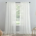 thumbnail image 1 of No. 918 Jillian Crushed Voile Sheer Rod Pocket Curtain Panel, 51" x 63", Eggshell, 1 of 7