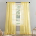 thumbnail image 1 of No. 918 Jillian Crushed Voile Sheer Rod Pocket Curtain Panel, 51" x 63", Yellow, 1 of 7