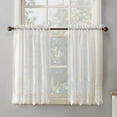 thumbnail image 1 of No. 918 Joy Macrame Lace Trim Semi-Sheer 60" x 15" Rod Pocket Kitchen Curtains, Adult, 1 of 4
