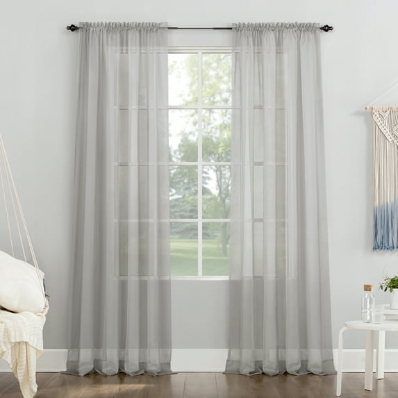 No. 918 Juliette Voile Sheer Rod Pocket Curtain Panel (Single Curtain Panel Only)