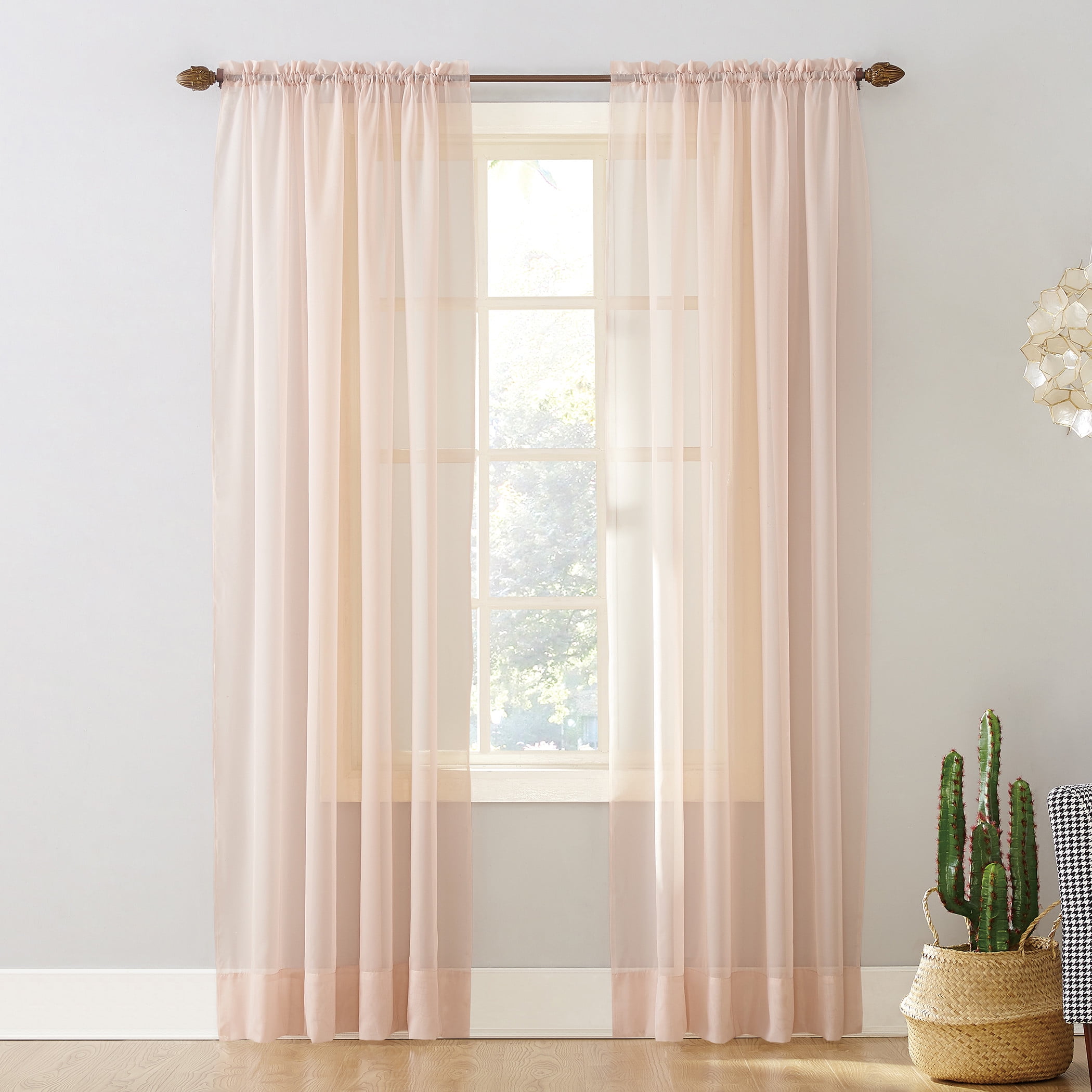 No 918 Juliette Voile Sheer Rod Pocket Curtain Panel