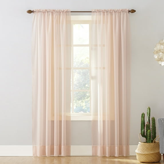 No. 918 Juliette Voile Sheer Rod Pocket Curtain Panel (Single Curtain Panel Only)