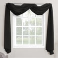 thumbnail image 1 of No. 918 Juliette Voile Sheer Rod Pocket Window Curtain Scarf, 59"x216", Black, 1 of 6