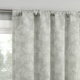 thumbnail image 1 of No. 918 Koda Woven Jacquard Leaf Semi-Sheer Rod Pocket Curtain Panel, 50"W X 63"L, Light Gray, 1 of 6