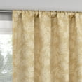 thumbnail image 1 of No. 918 Koda Woven Jacquard Leaf Semi-Sheer Rod Pocket Curtain Panel, 50"W X 84"L, Gold, 1 of 6